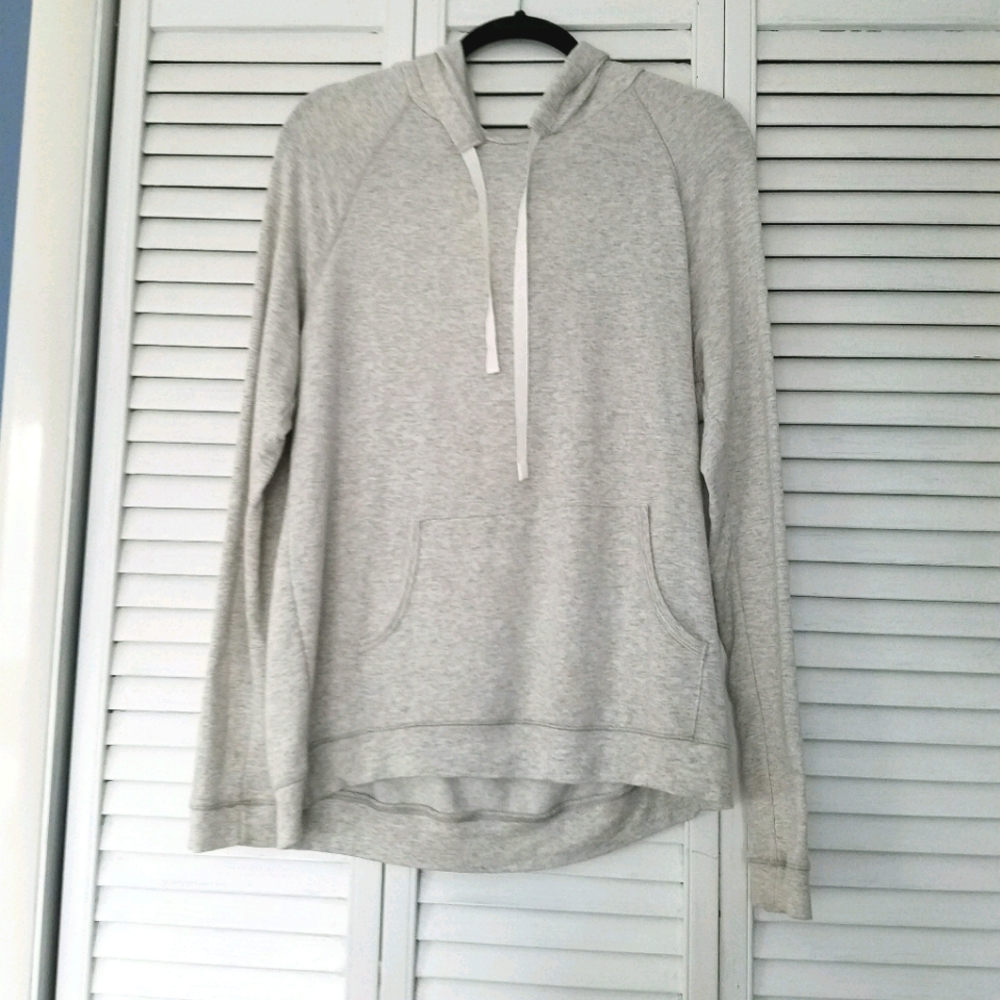 Grey hooded sweatshirt